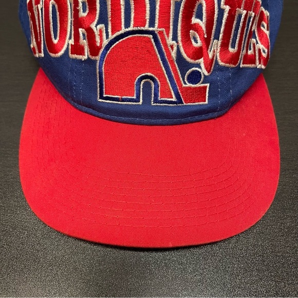 Vintage 90s Starter Quebec Nordiques Official NHL Hockey SnapBack Hat - Picture 2 of 14